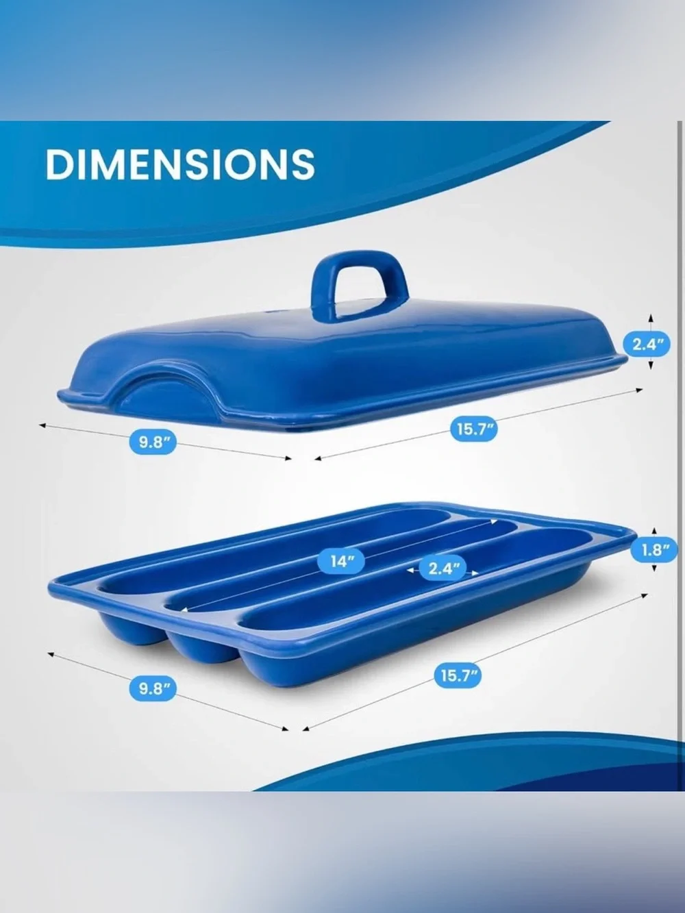 Bakebelle Ceramic Demi Baguette Pan With Lid For French Bread